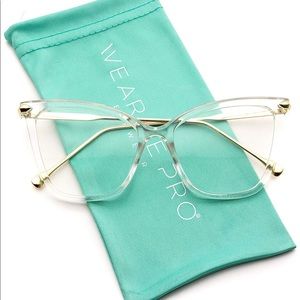 Oversized Clear Cat Eye Non-Prescription Glasses